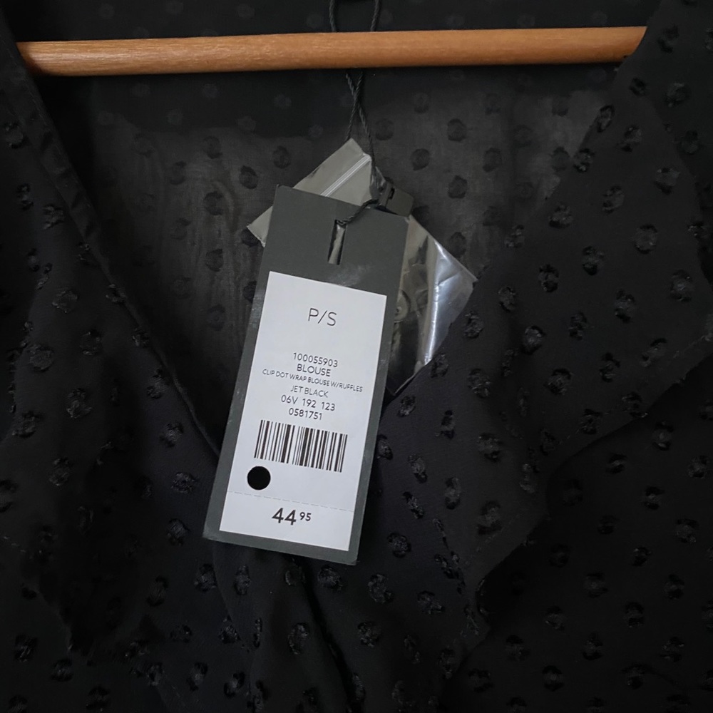 NWT Ruffle Wrap Blouse - Picture 10 of 11